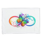 Helle Unendlichkeit mit Regenbogenschmetterling Kissenbezug (Vorderseite-Rechts)