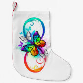 Helle Unendlichkeit mit Regenbogenschmetterling Kleiner Weihnachtsstrumpf (Vorderseite)