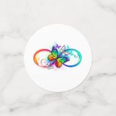Helle Unendlichkeit mit Regenbogenschmetterling Konfetti (Klein Vorderseite)