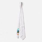 Helle Unendlichkeit mit Regenbogenschmetterling Krawatte (Rückseite)