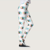 Helle Unendlichkeit mit Regenbogenschmetterling Leggings (Rechts)