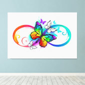 Helle Unendlichkeit mit Regenbogenschmetterling Leinwanddruck (Insitu (Holzboden))