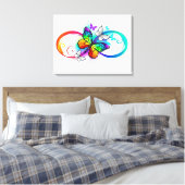 Helle Unendlichkeit mit Regenbogenschmetterling Leinwanddruck (Insitu (Schlafzimmer))