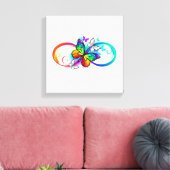 Helle Unendlichkeit mit Regenbogenschmetterling Leinwanddruck (Insitu (Wohnzimmer))