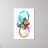 Helle Unendlichkeit mit Regenbogenschmetterling Leinwanddruck (Vorderseite)