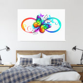 Helle Unendlichkeit mit Regenbogenschmetterling Leinwanddruck (Insitu (Schlafzimmer))