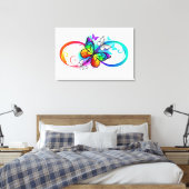 Helle Unendlichkeit mit Regenbogenschmetterling Leinwanddruck (Insitu (Schlafzimmer))