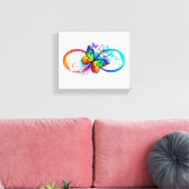 Helle Unendlichkeit mit Regenbogenschmetterling Leinwanddruck (Insitu (Wohnzimmer))