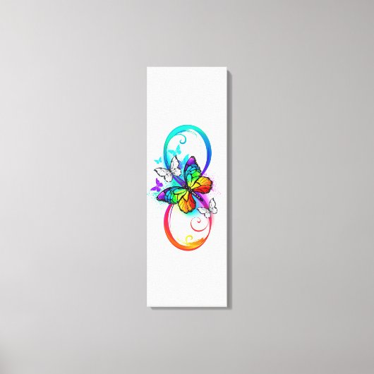 Helle Unendlichkeit mit Regenbogenschmetterling Leinwanddruck (Vorderseite)