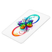Helle Unendlichkeit mit Regenbogenschmetterling Magnet (Linke Seite)