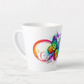 Helle Unendlichkeit mit Regenbogenschmetterling Milchtasse (Linke Ecke)