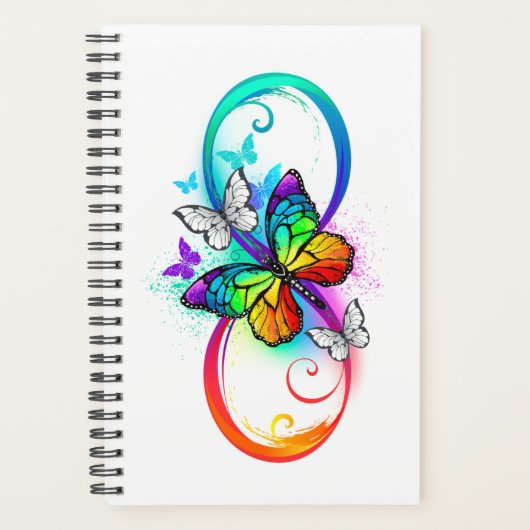 Helle Unendlichkeit mit Regenbogenschmetterling Planer (Vorderseite)