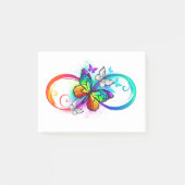 Helle Unendlichkeit mit Regenbogenschmetterling Post-it Klebezettel (Vorderseite)