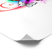 Helle Unendlichkeit mit Regenbogenschmetterling Poster (Ecke)