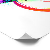 Helle Unendlichkeit mit Regenbogenschmetterling Poster (Ecke)