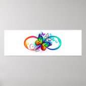Helle Unendlichkeit mit Regenbogenschmetterling Poster (Vorne)