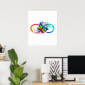 Helle Unendlichkeit mit Regenbogenschmetterling Poster (Heimbüro)