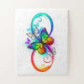 Helle Unendlichkeit mit Regenbogenschmetterling Puzzle (Vertikal)