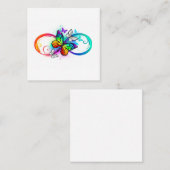 Helle Unendlichkeit mit Regenbogenschmetterling Quadratische Visitenkarte (Vorne/Hinten)