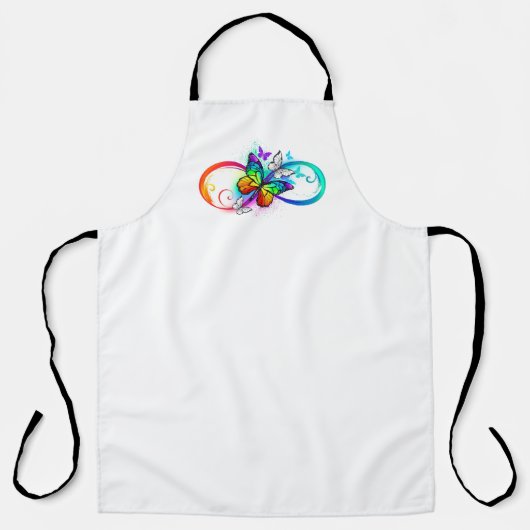 Helle Unendlichkeit mit Regenbogenschmetterling Schürze (Vorderseite)
