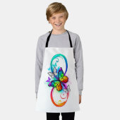 Helle Unendlichkeit mit Regenbogenschmetterling Schürze (Getragen)