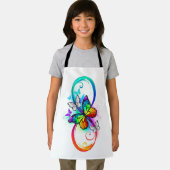 Helle Unendlichkeit mit Regenbogenschmetterling Schürze (Insitu)