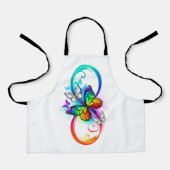 Helle Unendlichkeit mit Regenbogenschmetterling Schürze (Vorderseite)