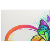 Helle Unendlichkeit mit Regenbogenschmetterling Stoff (Fat Quarter (45,7 x 55,9 cm))