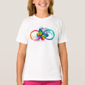Helle Unendlichkeit mit Regenbogenschmetterling T-Shirt (Vorderseite)