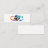 Helle Unendlichkeit mit Regenbogenschmetterling Telefonnummerkarte (Vorne/Hinten)