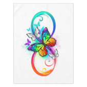 Helle Unendlichkeit mit Regenbogenschmetterling Tischdecke (Vorderseite)