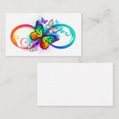 Helle Unendlichkeit mit Regenbogenschmetterling Treuekarte (Vorne/Hinten)