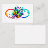 Helle Unendlichkeit mit Regenbogenschmetterling Visitenkarte (Vorne/Hinten)