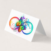 Helle Unendlichkeit mit Regenbogenschmetterling Visitenkarten (Vorderseite)
