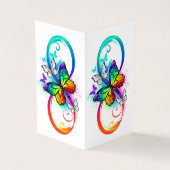 Helle Unendlichkeit mit Regenbogenschmetterling Visitenkarten (Vorderseite)