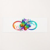 Helle Unendlichkeit mit Regenbogenschmetterling Yogamatte (Vorderseite (Horizontal))