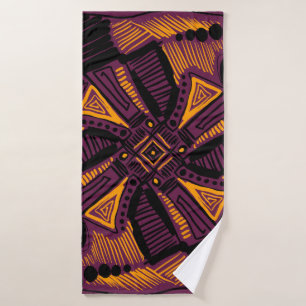 Helle universelle quadratische Ornamente. Linien, Badehandtuch
