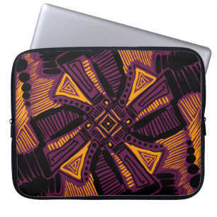Helle universelle quadratische Ornamente. Linien,  Laptopschutzhülle