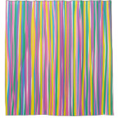 Helle vertikale Sommerstreifen Duschvorhang (Vorderseite)