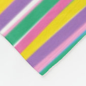 Helle vertikale Sommerstreifen Fleecedecke (Ecke)