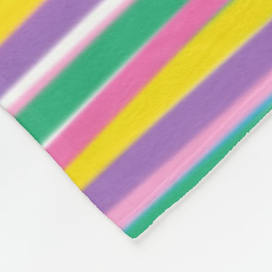 Helle vertikale Sommerstreifen Fleecedecke (Ecke)