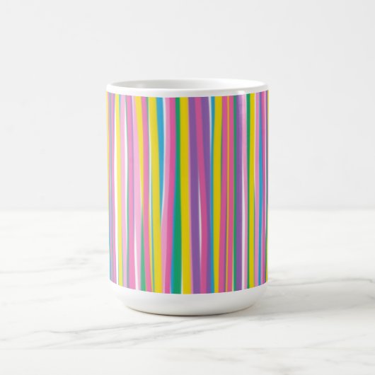 Helle vertikale Sommerstreifen Kaffeetasse (Mittel)