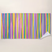 Helle vertikale Sommerstreifen Strandtuch (Vorderseite)
