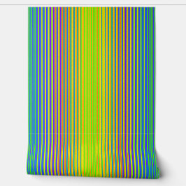 Helle vertikale Streifen grün blau gelb Moderne Tapete