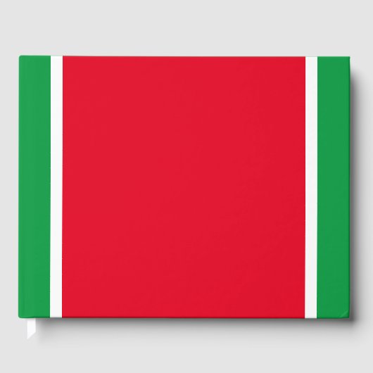 Helle, vertikale Streifen mit weißer, weißer, grün Gästebuch (Vorderseite)