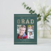 Helle Vielfalt Abschluss Ankündigung Postkarte (Stehend Vorderseite)