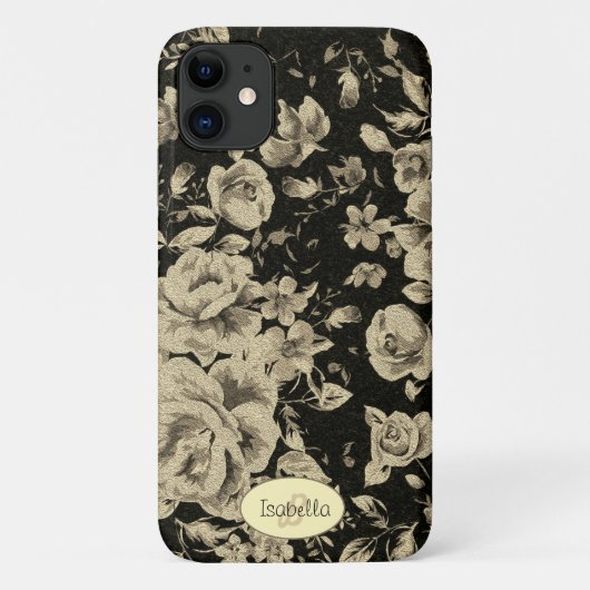 Helle Vintage Blume Case-Mate iPhone Hülle (Rückseite)