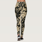 Helle Vintage Blume Leggings (Rückseite)
