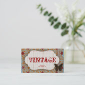 Helle, Vintage inspirierte Geschäfts-Karten Visitenkarte (Stehend Vorderseite)