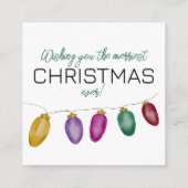 Helle Vintage Weihnachtslicht Weihnachtskarte Begleitkarte (Rückseite)